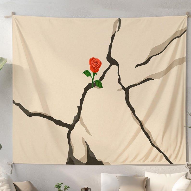 Rose Wallcovering tapestry 75x100 чёрный