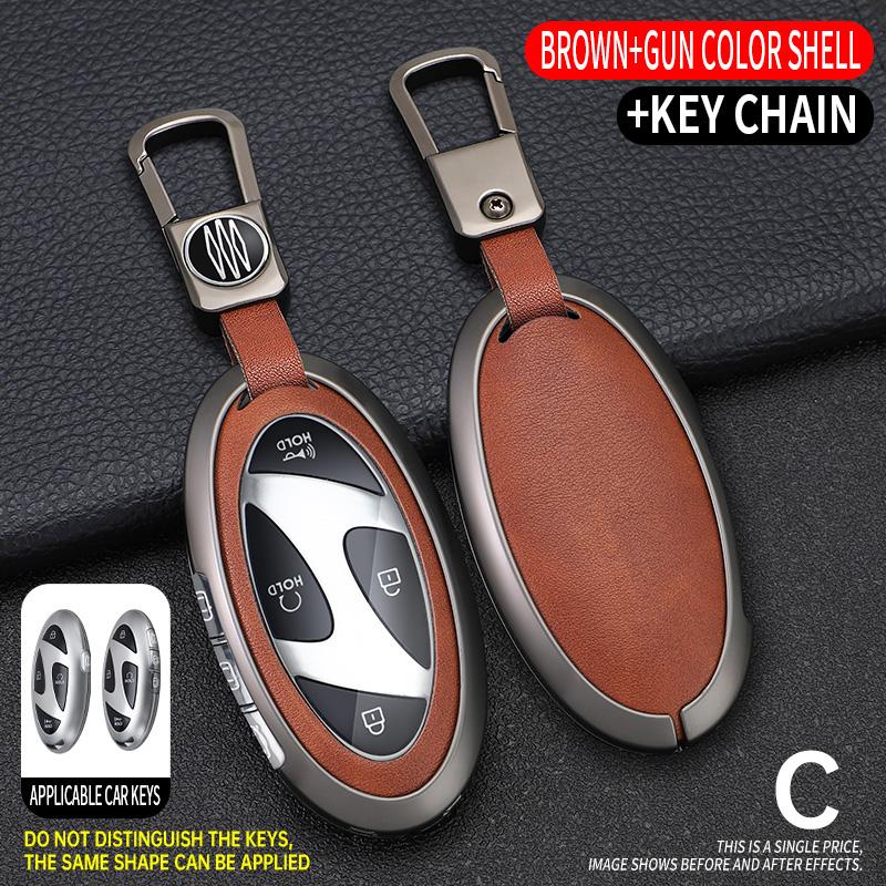 

5 7 Buttons Zinc Alloy Car Key Case Cover Protective Shell Fob For Hyundai Kona Ev Grandeur GN7 IONIQ 6 2025 2025 Accessories