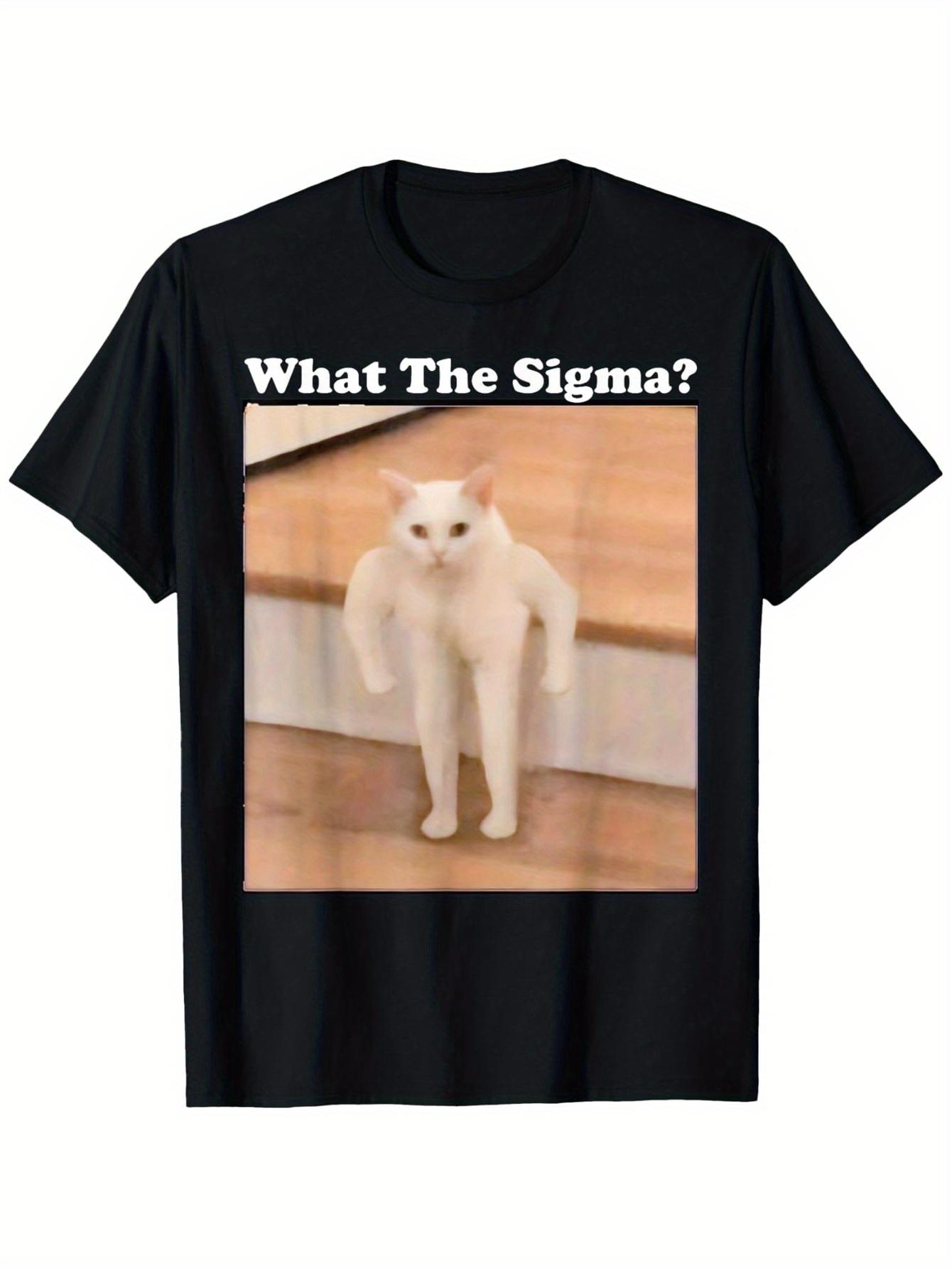 Men S Funny Cat Meme T-Shirt - What S Sigma? Design XXL