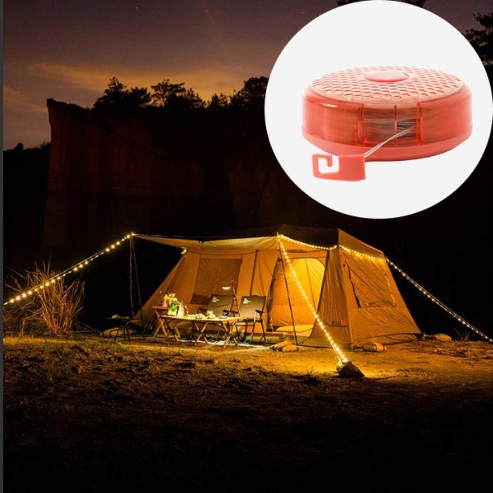 Plastic Texture Camping String Lights USB Rechargeable Retractable Camping Light Yard Garden