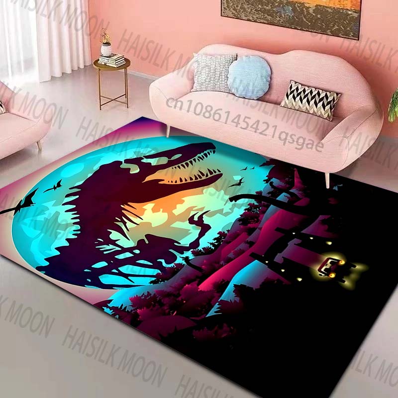 

Dinosaur fossil night adventure Pattern Rug Carpets for Bedroom Living Room Sofa Mat Creative Door Mat Cloakroom Home Decor 40x60cm