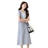 Fashion Skirt Set Women's Summer Thin Young Loose White T-shirt Sleeveless U-neck Dress Two-piece Set