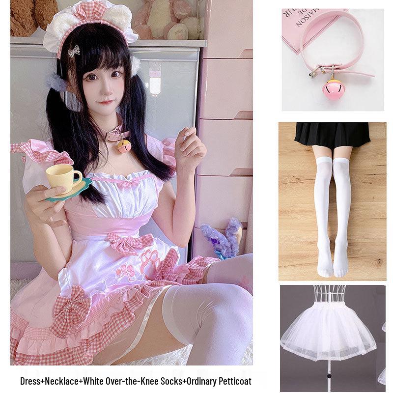 Sweet Kitten Anime Lolita Maid Cosplay Dress