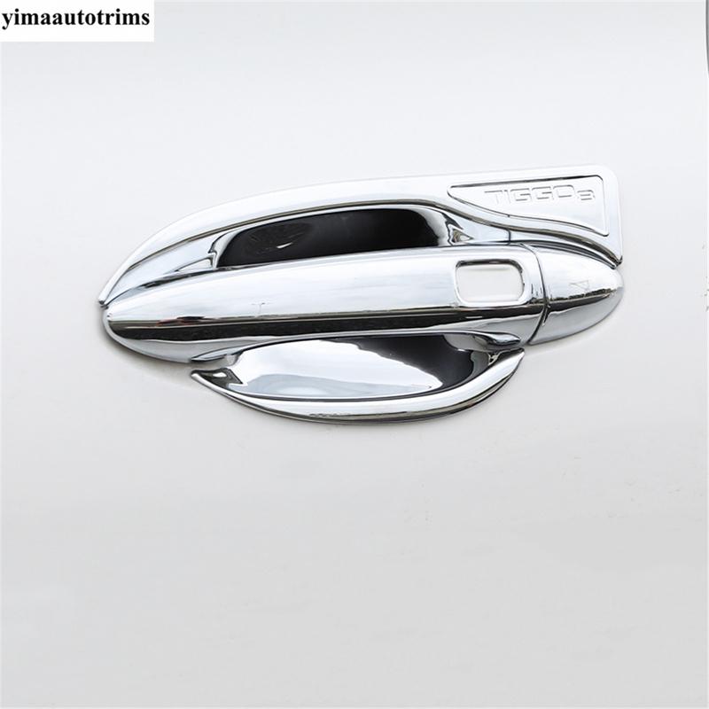 Rearview Mirror Rain Eyebrow / Window Wiper / Door Handle Bowl Cover Trim For Chery Tiggo 8 2018 -  ABS Chrome Accessories