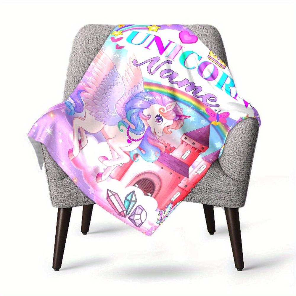Unicorn Theme Blanket Home Decoration Fashion Blanket Used For Chair Office Sofa Bed Camping Soft And Warm Giving Friends And Relatives Birthday Gifts
