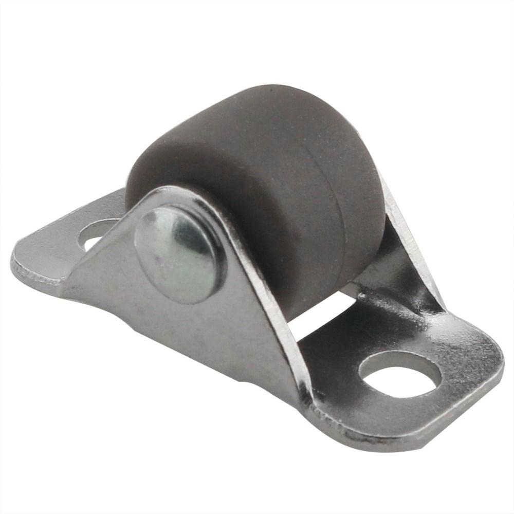 4pcs 1/2 Inch Furniture Mini Casters Rubber Roller Steel Top Plate Drawer Slide Wheel Pulley Mooth Gliding