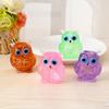 Glitter Owl Sugar Stress Ball Slow Rebound Stress Relief Clear Bird Squeeze Toy Anxiety Relieving Animal Shape Hand Relaxation Tool
