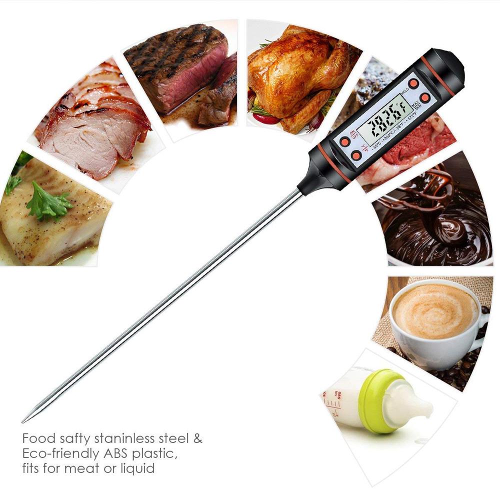 Neue professionelle digitale Küchenthermometer Grill Wasser Öl Kochen Fleisch Lebensmittelthermometer 304 Edelstahl Sonde Werkzeuge