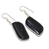 Natural Black Onyx Gemstone 925 Sterling Silver Jewelry Earring 1.85" AE-11970