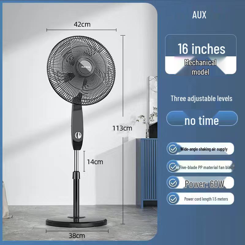 Remote Controlled Quiet Oscillating Floor Fan for Home or Office