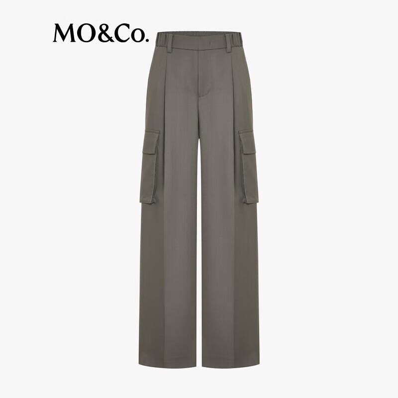 MO&Co. Frühlingskollektion Wollmischung High-Waist Weitbeinige Hose