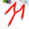 Unisex Vintage British Red 2.5cm Y-Back Elastic Suspenders