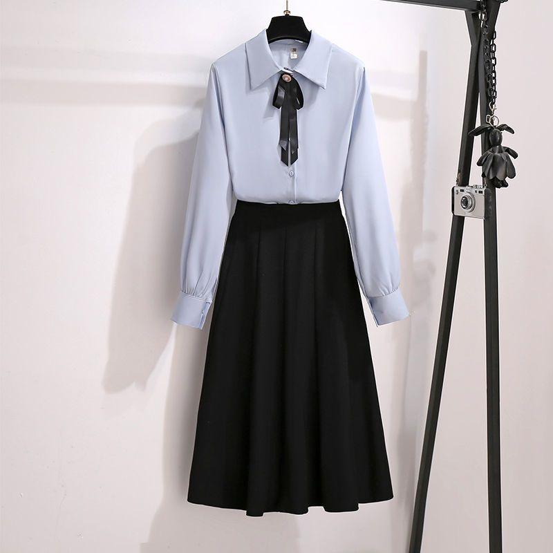 2026 Spring/Autumn Women's Korean Style Suit: Elegant Shirt & Skirt Two-Piece Set