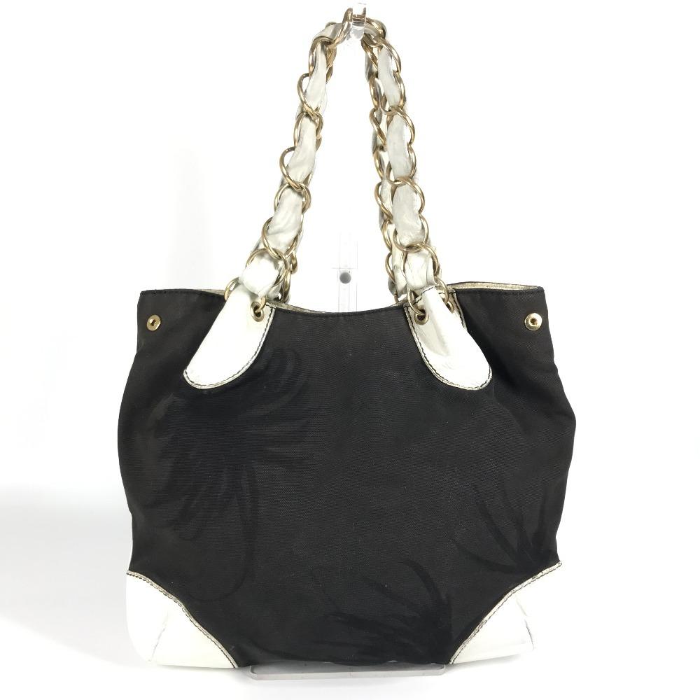 CHANEL CC Mark Bicolor Shoulder Tote Bag Shoulder Bag Black/White