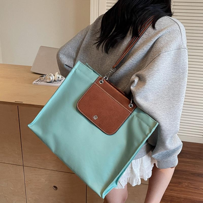 Women Canvas Shoulder Bag Large Capacity Ladies Shopping Bags Simple Handbag Vacation Tote Casual Book Bag AVE