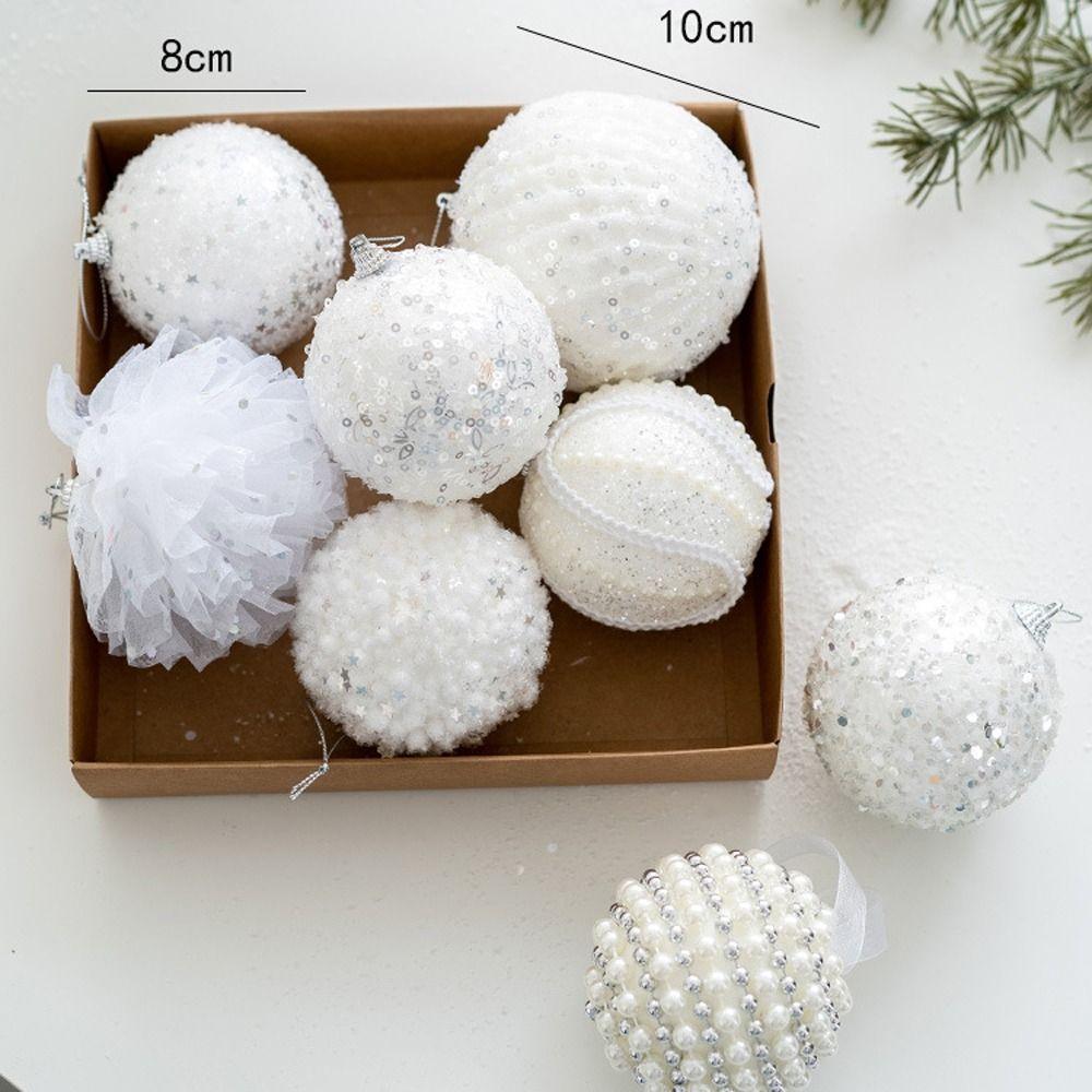 Plastics Christmas Tree Balls Colorful Ball Ornament Set Hanging Pendants  Gift