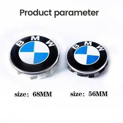 4Pcs 56/68mm Car Emblem Wheel Center Hub Cover Sticker Rim Badge Emblem Accessories For M E46 E90 E60 F10 F30 E39 E36 F20