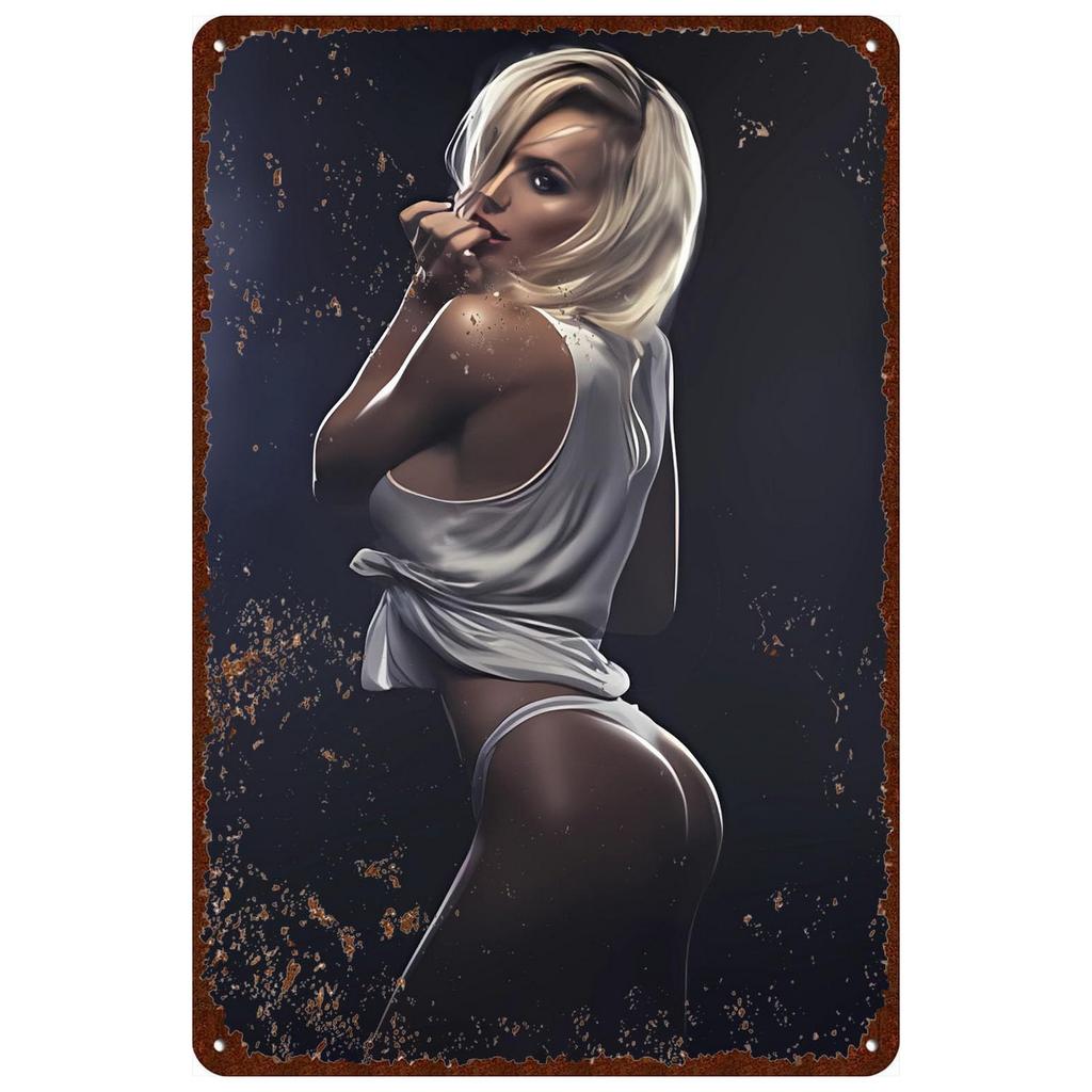Segni Metallici Sexy in Latta Targhe Pin-up Ragazze Decorazione Murale Poster d'Arte Vintage Pittura su Ferro per Man Cave Casa Caffè Giardino Club