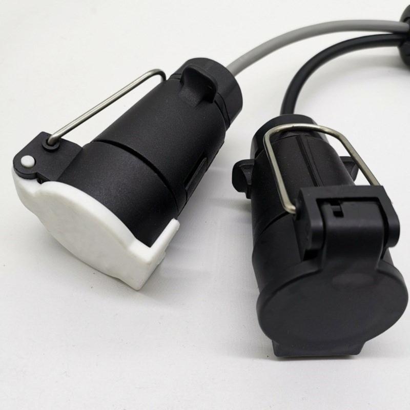 7 Way Trailer Plug Extension Cord Heavy Duty 7 Pin to 13 Pin Wiring Harness Cable Tow Wiring Connector