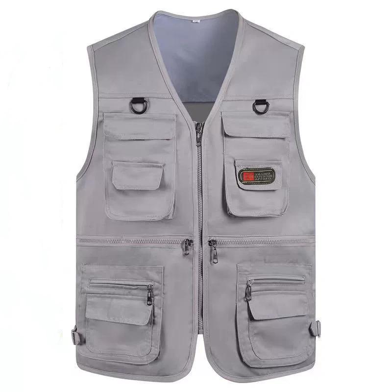 Gilet da uomo multitasche primavera e autunno quattro stagioni gilet casual da uomo tempo libero outdoor multitasche pesca fotografia gilet da lavoro