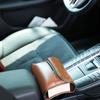 Car Tissue Box Holder Nappa Leather Car Center Console Armrest Napkin Box Sun Visor Backseat Tissue Case with Fix Strap