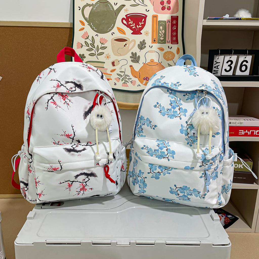 Schoolbag Female junior high school college student backpack Mori primary school student Japanese floral sweet girl backpack