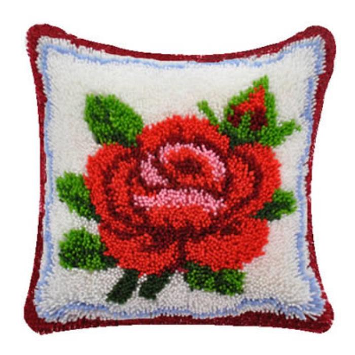 Flowers Plants Series Latch Hook Kit Butterfly Handmade Embroidery Pillow 3d Segment Embroidery Pillow Wool Handcraft Supplies 