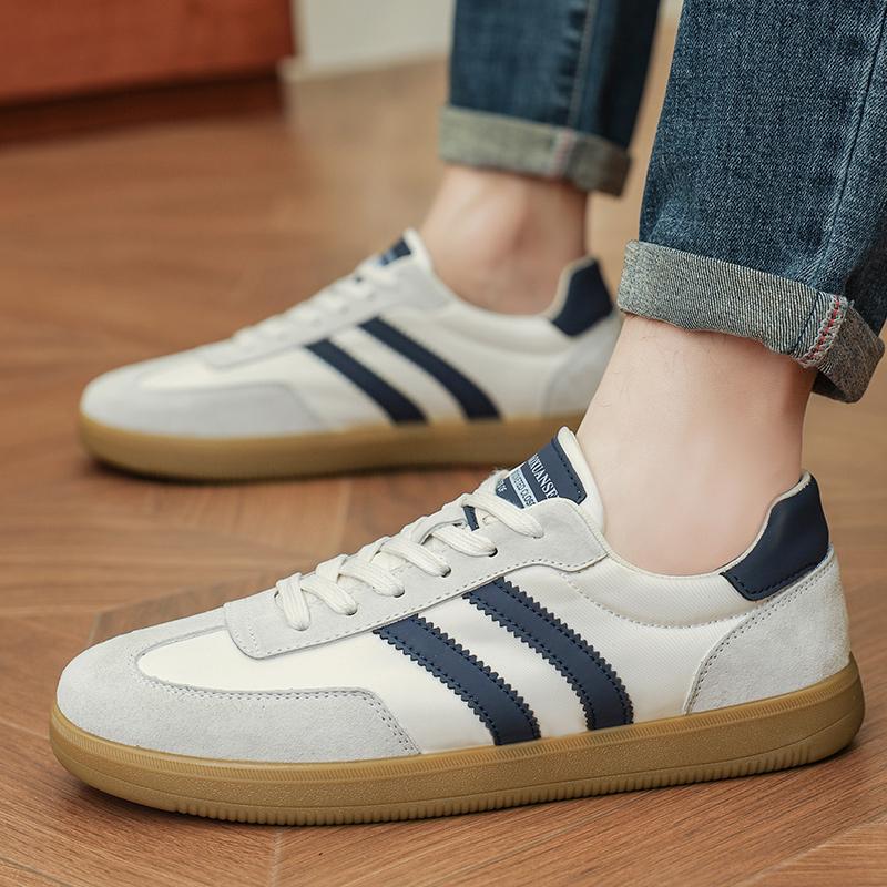 Fashion Outdoor Soft Formal Walking Footwear Non-slip Sneakers New Trend Genuine Leather Casual Shoes Lace Up Comfort Men Skate Shoes