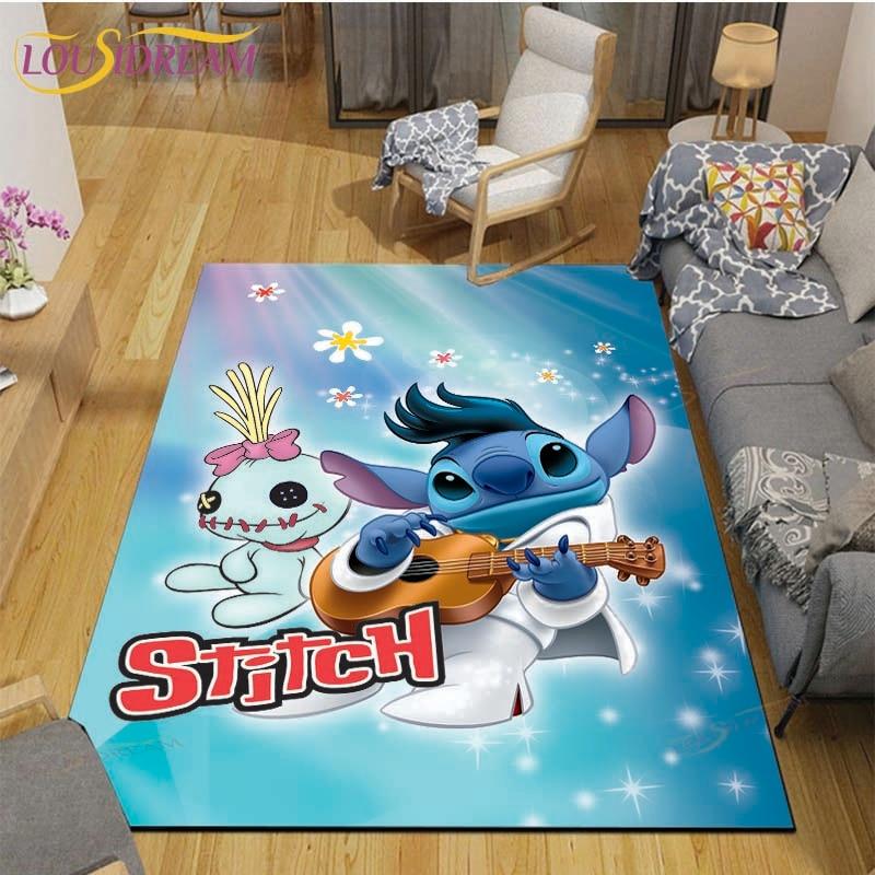 Anime Stitch Carpet Kids Carpets Living Room Tea Table Mats Bedroom Rug Washable Floor Mats Household Area Mat