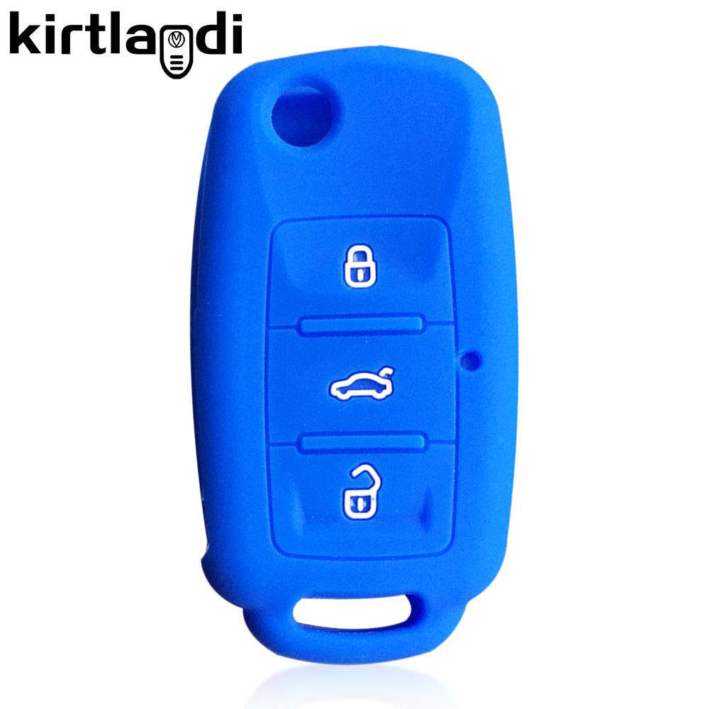 Silicone Case Key Cover Remote Fob Case for Volkswagen VW Bora Polo Jetta Passat B5 Golf 6 Beetle Caddy for Skoda Octavia Ibiza