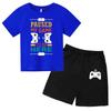 Kids Fashion Letter Print I Paused My Game Summer Sweat-wicking T-shirts+Shorts 2PCS Suits 2-13 Years Boys Girls Outfits Clothes