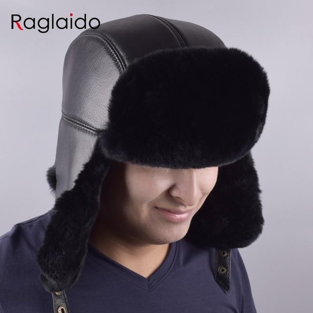 Bomber Hats Fur Ear-Flap Mens Winter Snow Russian Panama Aviator Hat