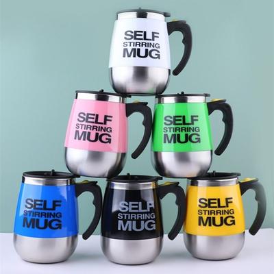 Gift 450ml Self Stirring Mug Stainless Steel Automatic Lazy Mixer Electric Creative Coffee Blender Tea