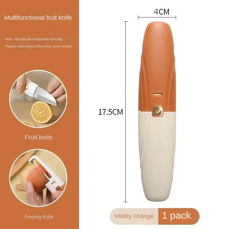 Household Multifunctional Fruit Knife Portable Peeler Must Have for Outdoor Picnics 2 in 1 Peeling & Melon Planing Utensil Safe