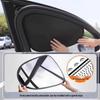 2026 Electrostatic Car Sunshade for Front & Rear Windows - Black Rubber Sun Blocker Screen