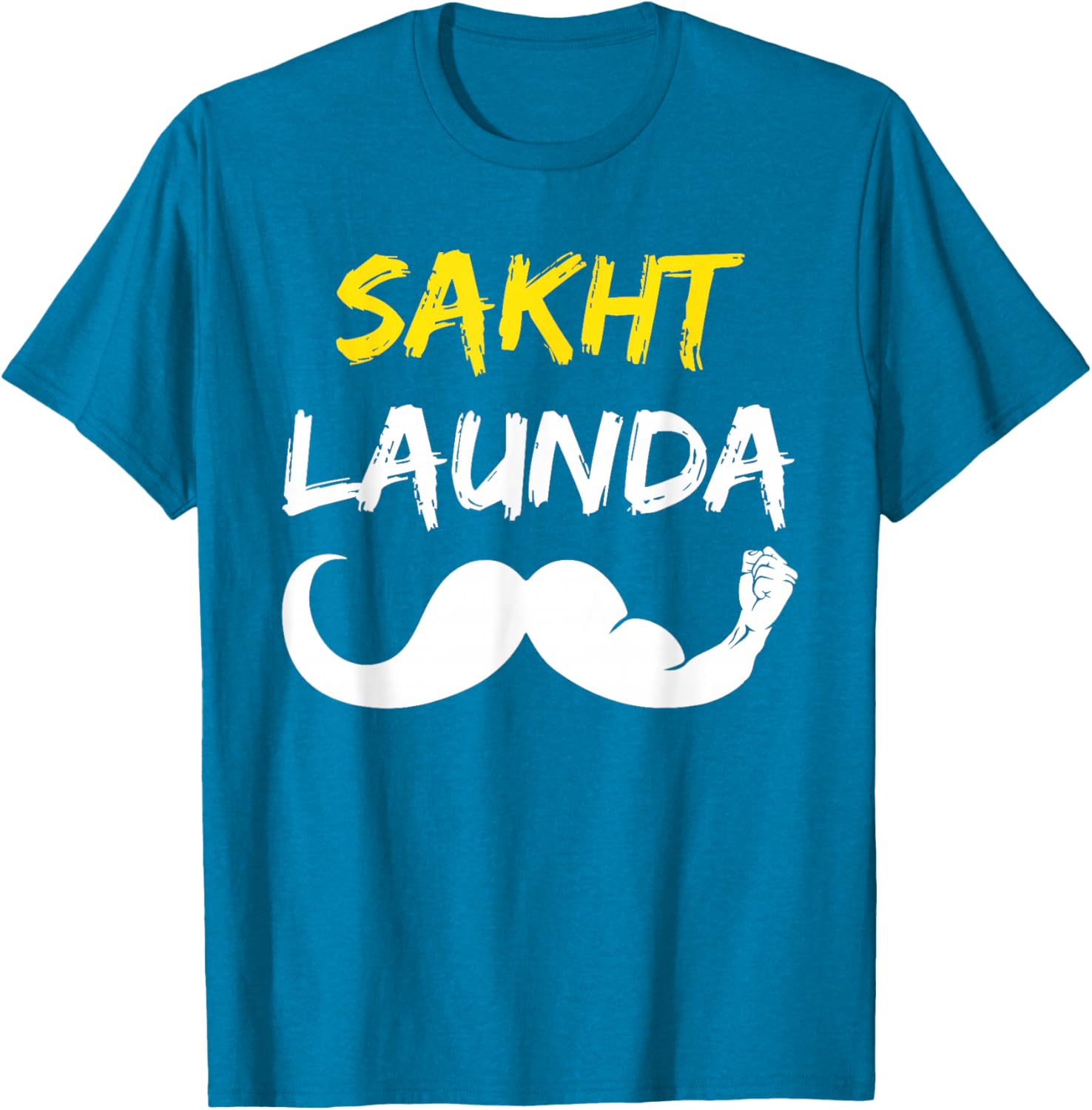 

Sakht Launda Funny Desi Indian Man Single Graphic Tee Men s Casual Cotton T-Shirt 4XL