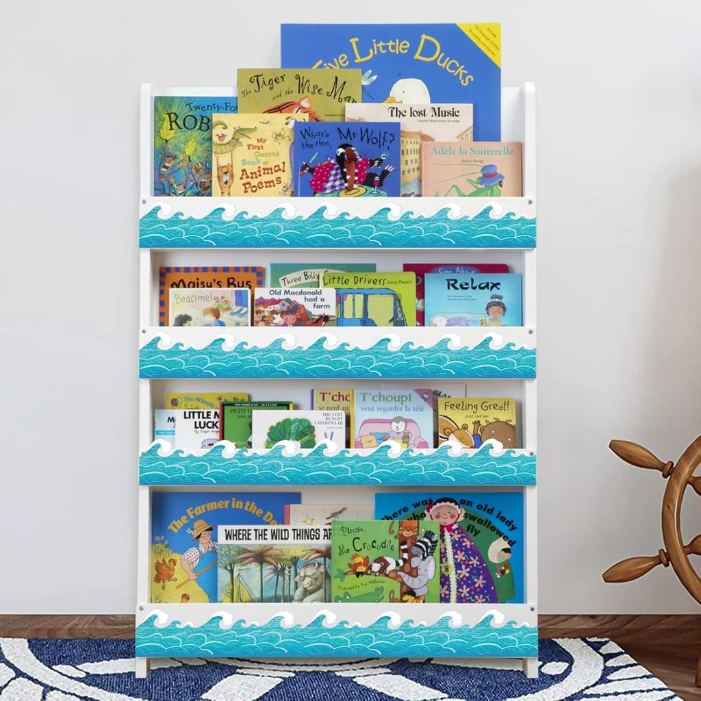 72 Feet Ocean Waves Die-Cut Bulletin Board Borders for Ocean Theme Classroom Decor Wall Decorations