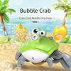 1 Piece Electric Bubble Blowing Sound and Light Music Crab Toy That Can Run Away, Suitable for Outdoor Beach Holiday Parties, Children's Toys, Su