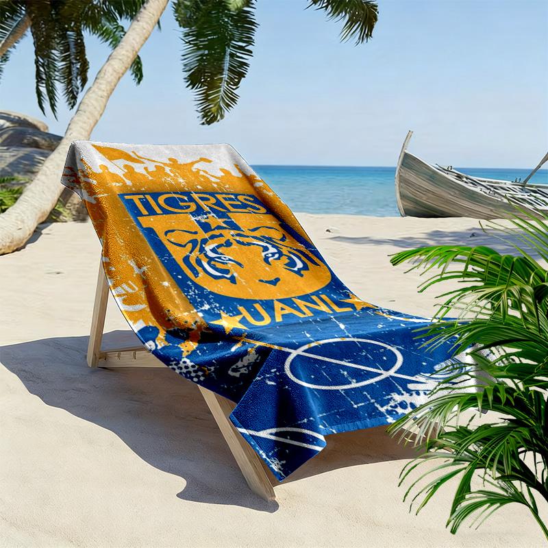 Tigres UANL Print Beach Towel, Large Soft Quick Dry Towel for Beach Camping Swimming