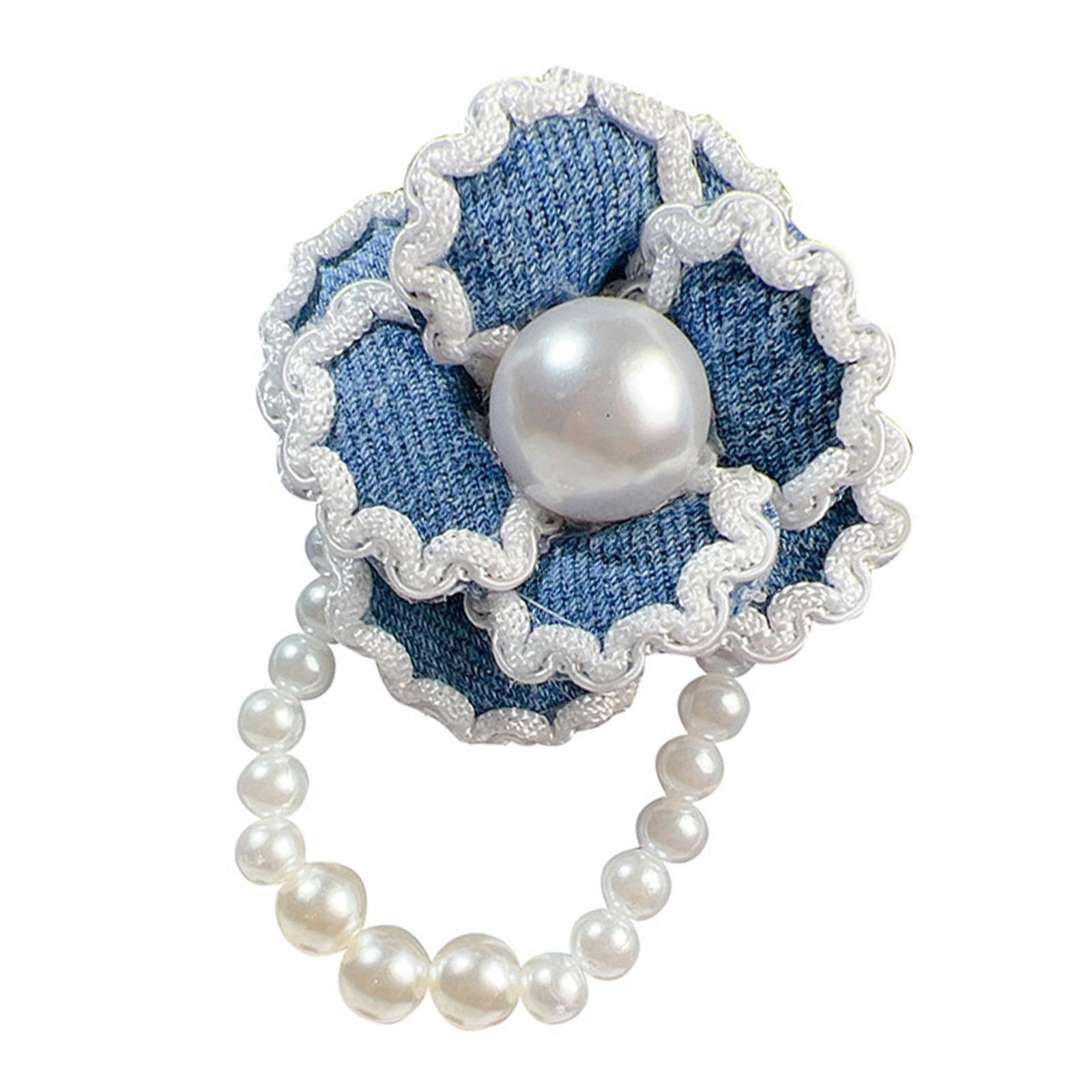 

Sophisticated Camelia Flower Pin Brooch Bowtie With Imitation Pearls Handmade Detailing For Dresses Coats