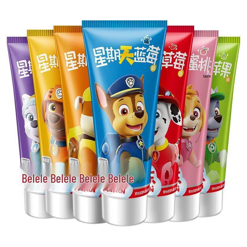 Paw Patrol Kids Toothpaste 7-Tube Multi-Flavor Set