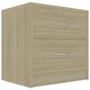 VidaXL Bedside Table Sonoma Oak 40 X 30 X 40 Cm Chipboard