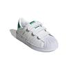 Adidas Originals Superstar Series Durable Low-Top Kids Skate Shoes Kids Sneaker White Green FX7171