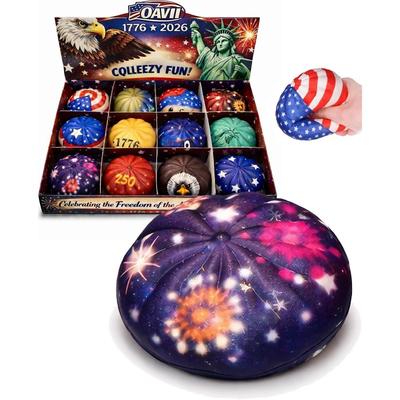 The 250th Anniversary Theme Dumpling Squishy, Patriotic Squeeze Squishy, Dumpling Squishy Stress Ball, Stress Relief Sensory Desk Accessory,