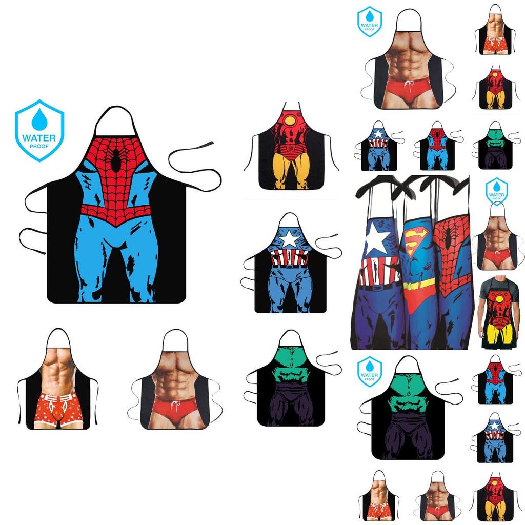 Marvel Cosplay Aprons Sexy Funny For Men Women Kitchen Cooking Baking Props