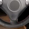 Black PU Faux Leather Car Steering Wheel Cover for Mercedes Benz SLK-Class W170 W171 SLK 200 280 350 2004-2008 C230 Kompressor