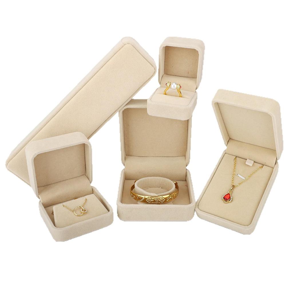 Velvet Jewelry Box Set for Rings, Pendants, Bracelets & Necklaces with Logo Option