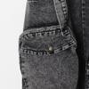 Tuta ampia di grandi dimensioni per le donne Tuta primaverile Tuta di jeans a vita alta