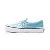 Slip On Canvas Low Top Skateboard Shoes Blue White Checkerboard Children Aged 3 7 Years Old VN0A4BUT30Y
