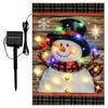 12x18" Double Sided Solar Led Snowman Garden Flag For Outdoor Farmhouse Garden Lawn Christmas Decoration Lighted Yard Flags 2025